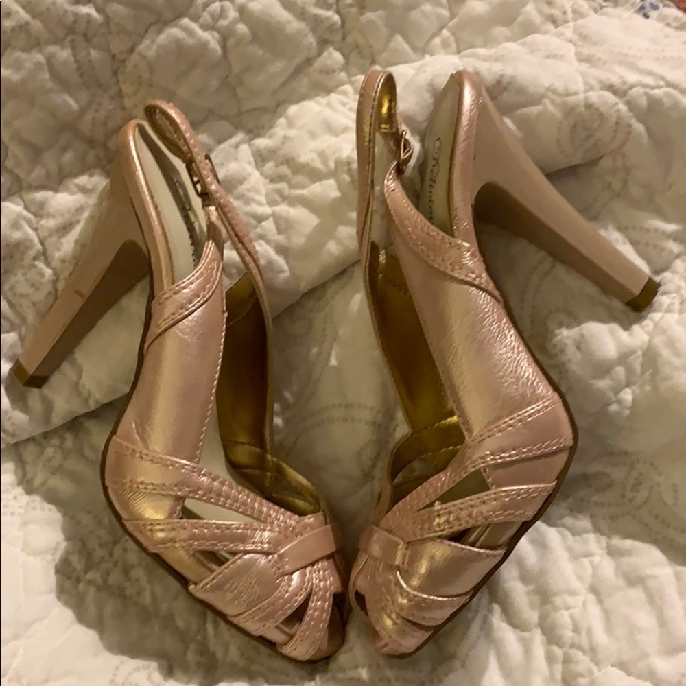 Frosty pink heels